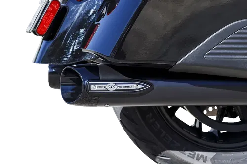 S&amp;S CYCLE 4" Broadhead Slip-On Mufflers - Slash Cut - Black Fits 550-1075