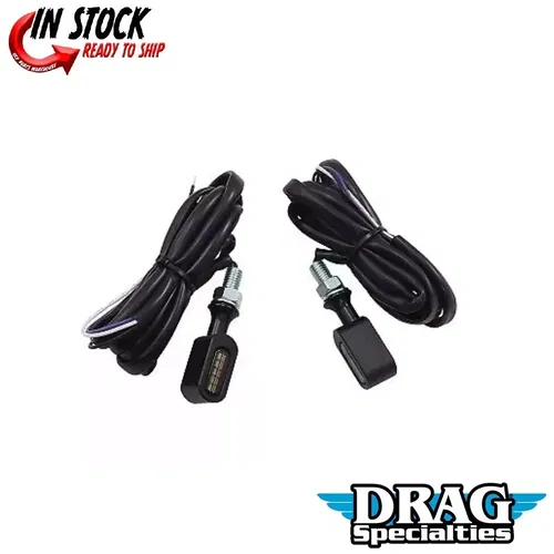 Drag Specialties 2040-2777 Matte Black Smoke Universal LED Marker Lights