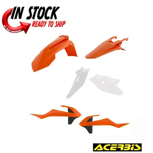 ACERBIS FENDER PLASTIC STANDARD BODY KIT KTM 18-23 KTM 85 SX 2023 ORANGE/WHT/BLK