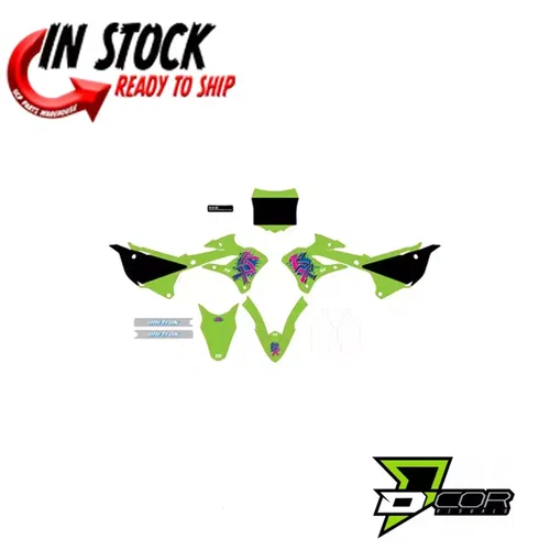 D'COR VISUALS COMPLETE RETRO GRAPHICS KIT KAWASAKI 22-2024 KX85 KX112 20-20-361