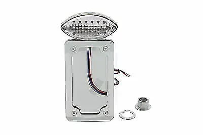V-Twin Chrome LED Vertical Tail Lamp Assembly Flat Mou 33-1918