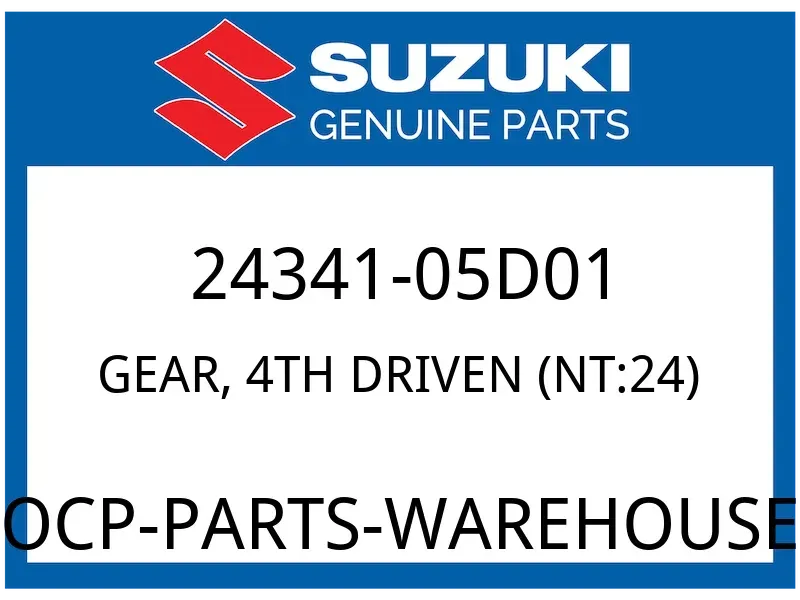Suzuki OEM Part 24341-05D01 GEAR 4TH DRIVEN (NT:24)