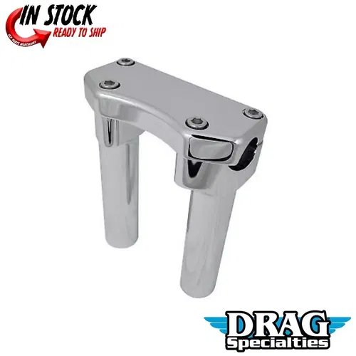 Drag Specialties 0602-0592 Chrome 6" Handlebar Riser Top Clamp Kit for 1" Harley