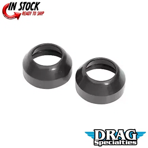 DRAG SPECIALTIES 0406-0096 Black Rubber Fork Boots- 39 mm - 5" L