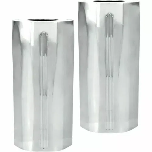 Performance Machine PM Tech Fork Boots Upper Slider Covers Harley 14-17 Chrome