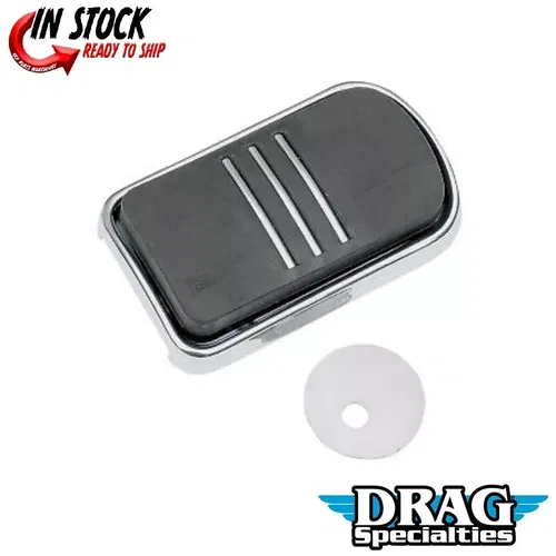 DRAG SPECIALTIES 1611-0032 Chrome Sweeper Brake Pedal Pad