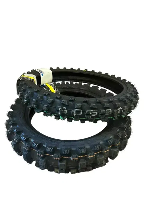 DUNLOP TIRE SET FRONT / REAR MX34 60/100-14 80/100-12 CRF110 KLX110 TTR110