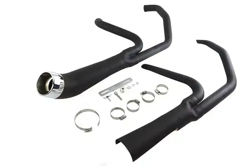 Cyclone 1-3/4 inch 2 into 1 Exhaust Header Set Black fits Harley Davidson