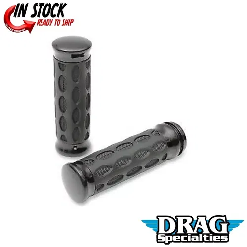 Drag Specialties Hotop Black Rubber Hand Grips for Harley Electronic TBW