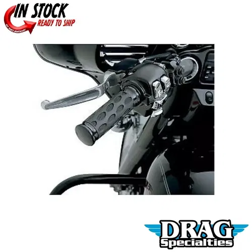 Drag Specialties Hotop Black Rubber Hand Grips for Harley Electronic TBW