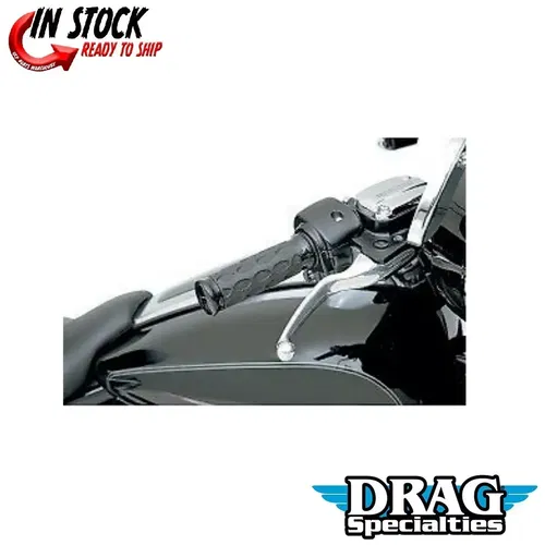 Drag Specialties Hotop Black Rubber Hand Grips for Harley Electronic TBW