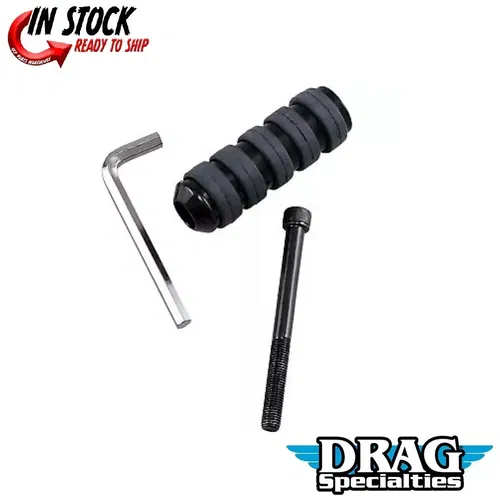 Drag Specialties 1603-0351 Black 3-1/4" Extended Softride Anti-Vibe Shifter Peg