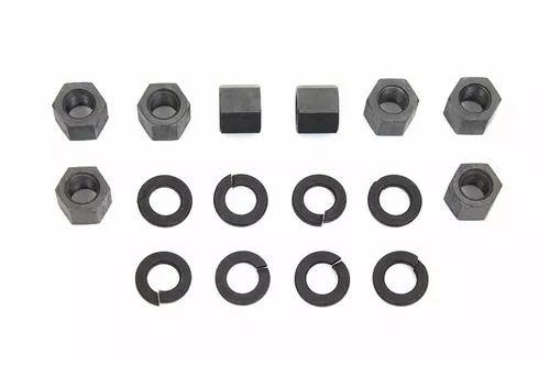 Replica Cylinder Base Nut Kit Parkerized for Harley Davidson by V-Twin