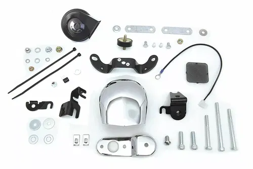 12 Volt Chrome Horn Kit for Harley Davidson by V-Twin