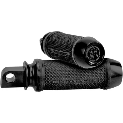 Performance Machine Elite Foot Pegs for Harley Softail Dyna Sportster Black