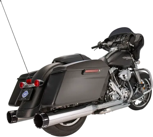 S&amp;S CYCLE Fits 4-1/2" MK45 Performance Mufflers - Chrome With Black Tracer