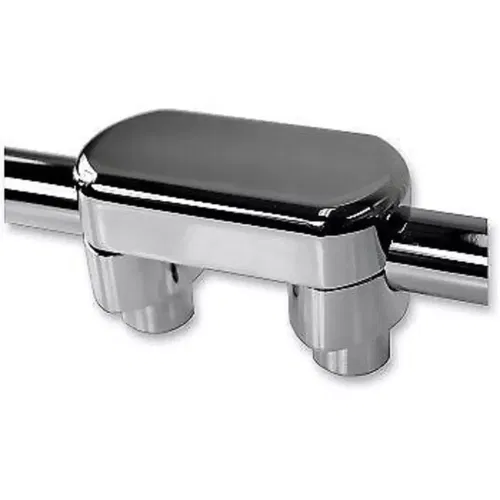 LA CHOPPERS Chrome 1-1/2" Tall Hefty Riser & Top Clamp Kit for 1-1/4" Handlebars