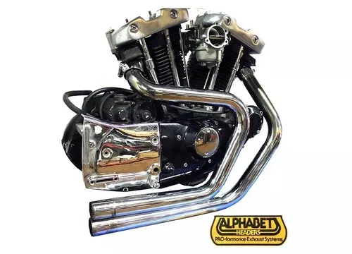 Alphabet XL Exhaust Header Set Chrome fits Harley Davidson 30-0899