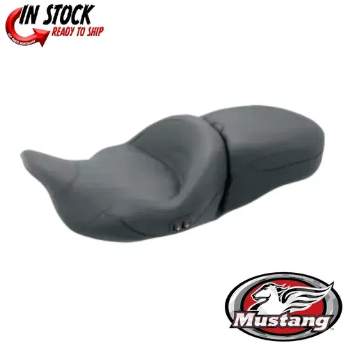 Mustang One-Piece Heated Touring Seat for 2008-2020 Harley FLHT FLHR FLTR
