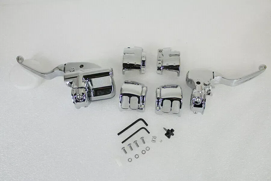 Handlebar Control Kit Chrome for Harley Davidson by V-Twin