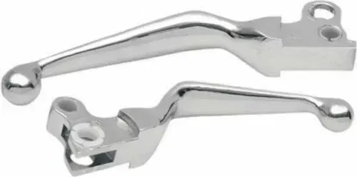 Chrome Wide Blade Lever Set Clutch & Brake for Harley Big Twin & Sportster
