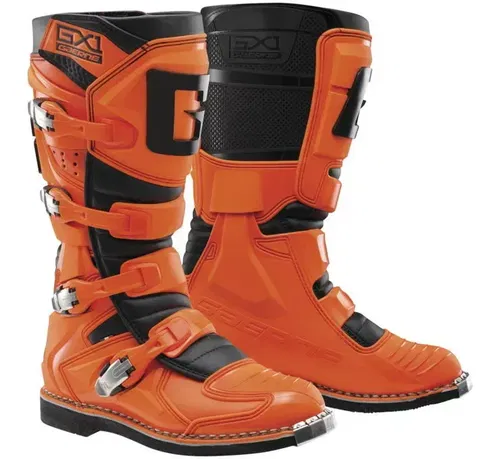 Orange dirt bike boots sales