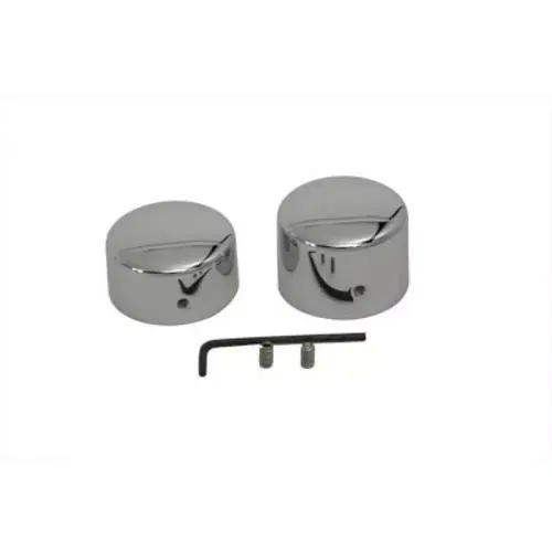 V-Twin Chrome Rear Axle Nut Cap Set 44-0845
