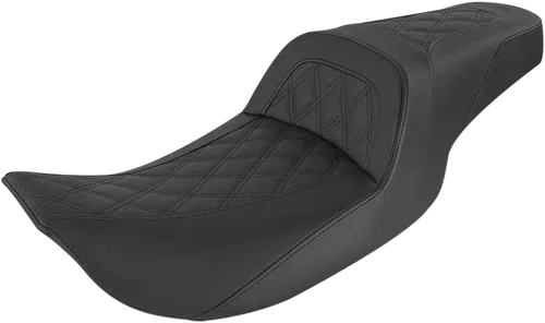 SADDLEMEN Slim Fits Seat - Black - Lattice Stitch - '99-'07 FL 897-06-162