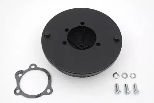 Wyatt Gatling Black Round Mesh Air Cleaner for Harley Davidson by V-Twin