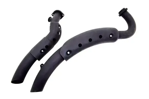 Black Drag Pipe Set With Heat Shields fits Harley-Davidson 30-1286
