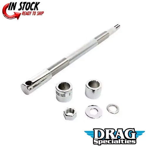 Drag Specialties 0214-0953 Chrome Front Axle Kit for 00-06 FXST