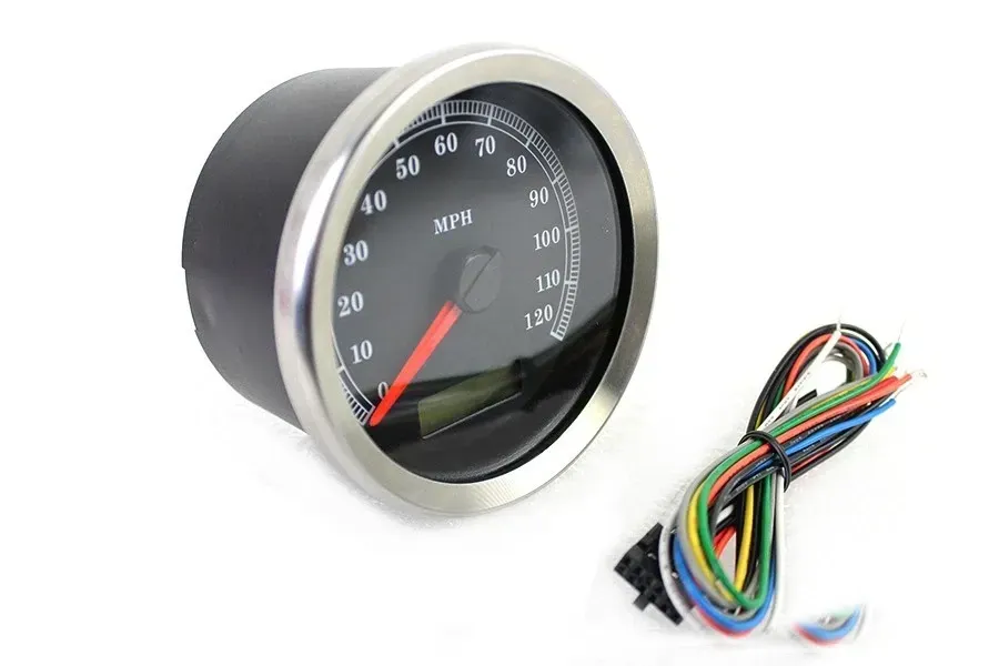 Programmable Gauge with Black Face for Harley-Davidson V-Twin 39-0663
