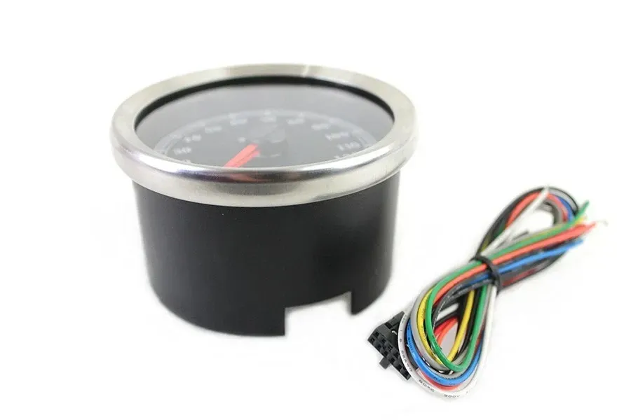 Programmable Gauge with Black Face for Harley-Davidson V-Twin 39-0663