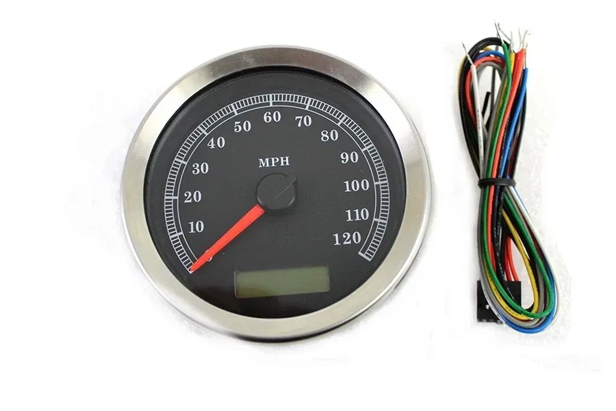 Programmable Gauge with Black Face for Harley-Davidson V-Twin 39-0663