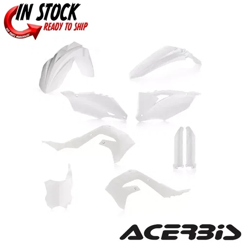 Acerbis Full Plastic Kit White Kawasaki KX450 KX 450 2019-2023