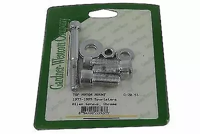 Top Motor Mount Bolt Kit Chrome for Harley Davidson by V-Twin