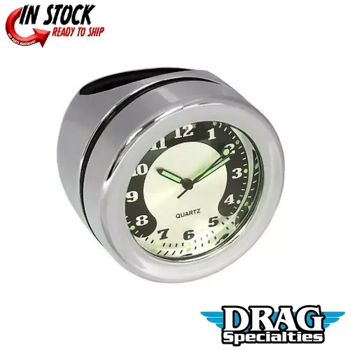 Drag Specialties 2212-0727 Handlebar Mounted Clock for 1-1/4" Handlebars