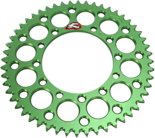 RENTHAL Rear Sprocket - Aluminum - 52 Tooth - Green - Fits Kawasaki