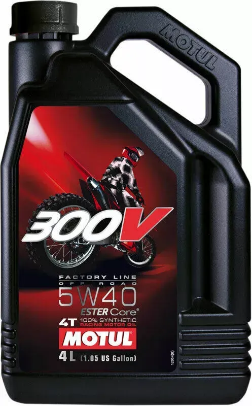 Motul 300V Full-Synthetic 4-Stroke Off-Road Racing Motor Oil | 5W-40 | 4 Liter