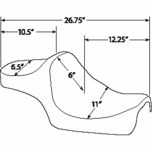 Drag Specialties Classic Stitch Predator III 2-Up Seat 2004-19 Harley Sportster