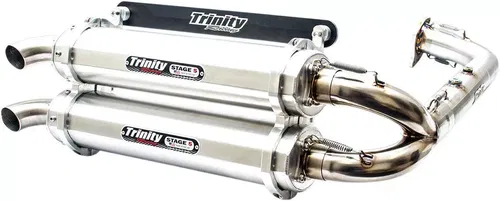 Trinity Racing STAGE 5 Dual Full Exhaust (Alum) RZR XP Turbo EPS (2016) TR-4153D