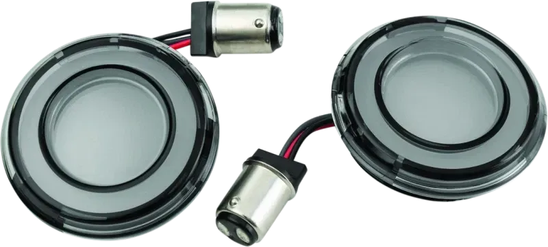 Kuryakyn Fits Tracer L.E.D. Turn Signal Inserts Red/Red Smoke Lens Rear