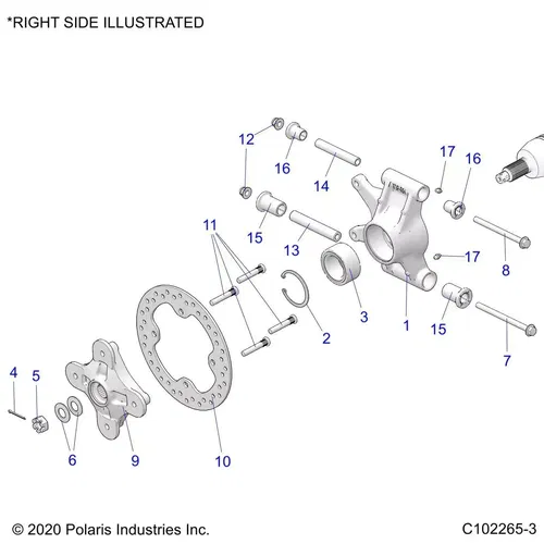 POLARIS  BEARING MACHINE CARRIER 2013-2020 XP Sportsman Scrambler 5136689 LH RR
