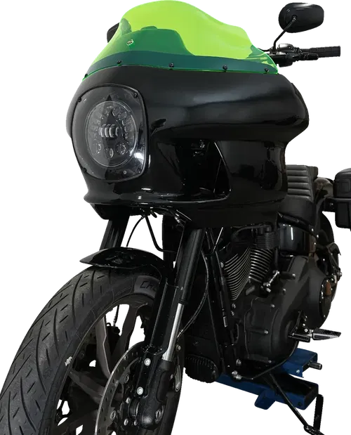 KLOCK WERKS Kolor Flare* Windshield - 9" - Green Ice - Fits FXRP KWW-02-0610