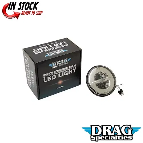 Drag Specialties 2001-1542 Chrome 7" Reflector Style LED Headlamp ONLY