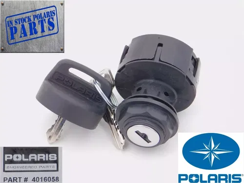 Polaris 4 Position Ignition Key Switch With Key, Genuine OEM Part 4016058, Qty 1