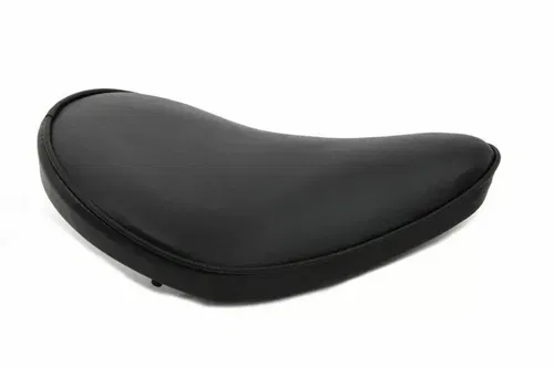 Black Smooth Solo Seat Small for Harley Davidson by V-Twin