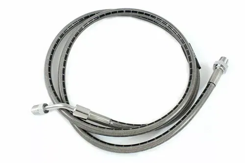 Stainless Steel 45  Front Brake Hose for Harley Davidson by V-Twin