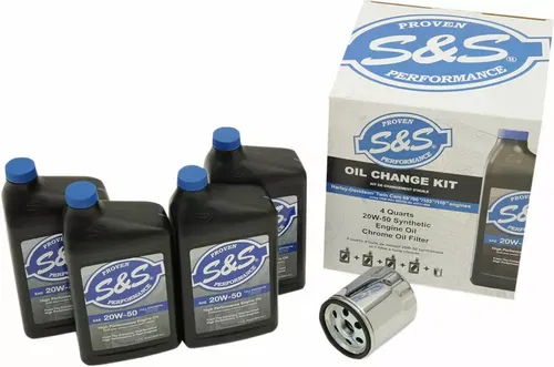 S&S Cycle Oil Change Kit for 99-17 HD Twin Cam 88, 96, 103 and 110 Engines