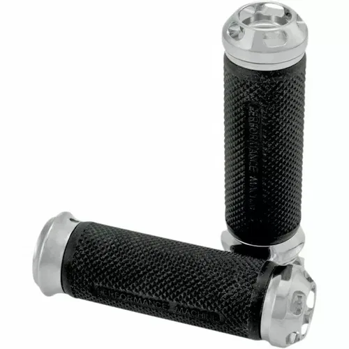 Performance Machine PM Elite Apex Hand Grips Harley Cable Throttle Chrome